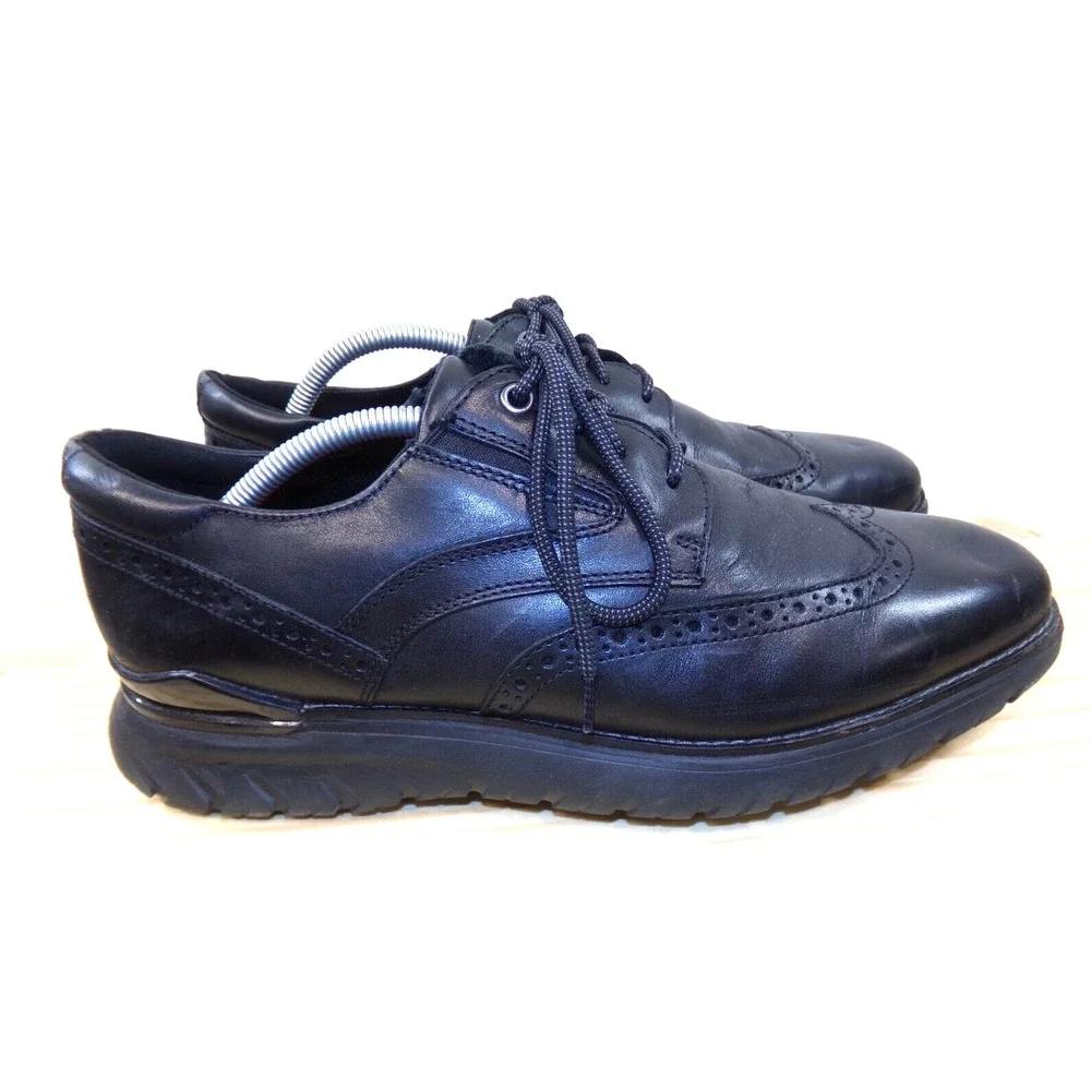 Rockport Total Motion Sport Wingtip Shoes C12661 Mens‎ Black Size 10.5 M READ